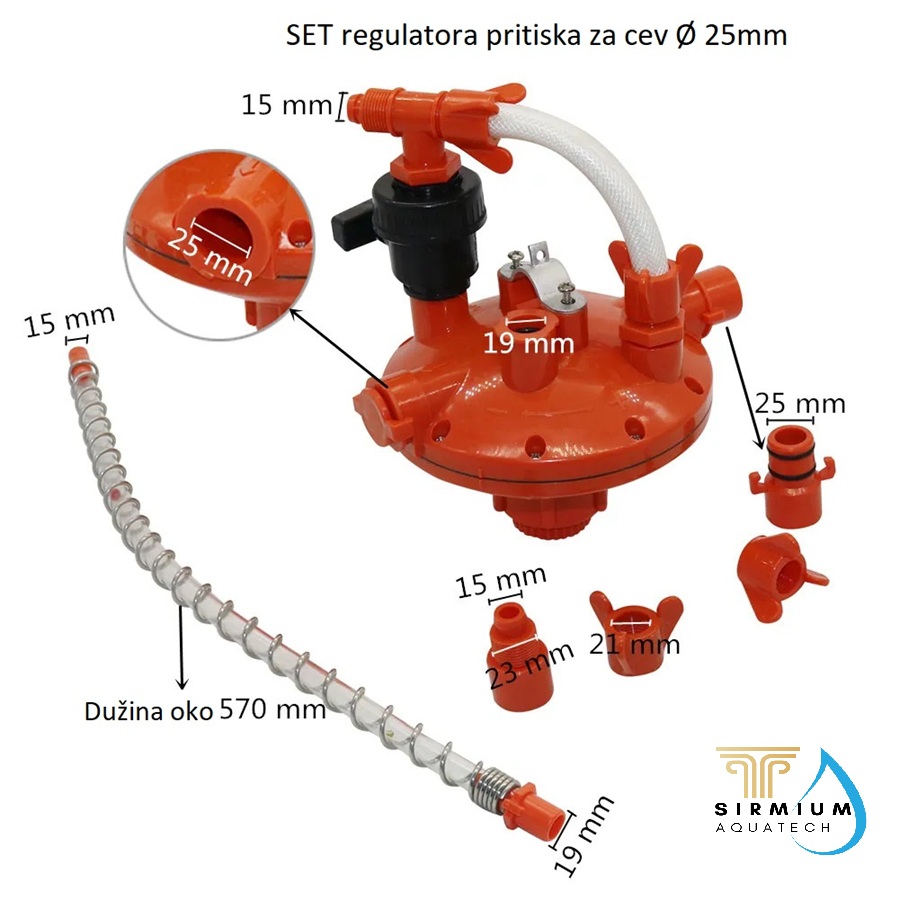 Regulator pritiska vodenog stuba za automatske linije sa nipl pojilicama - Image 13